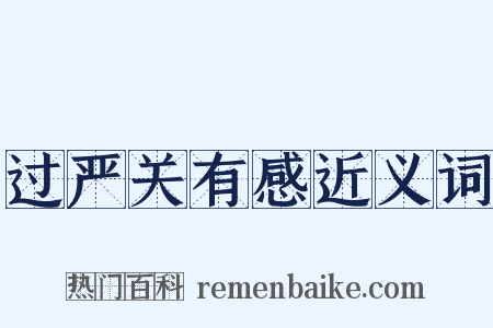 过严关有感近义词是什么意思的图片